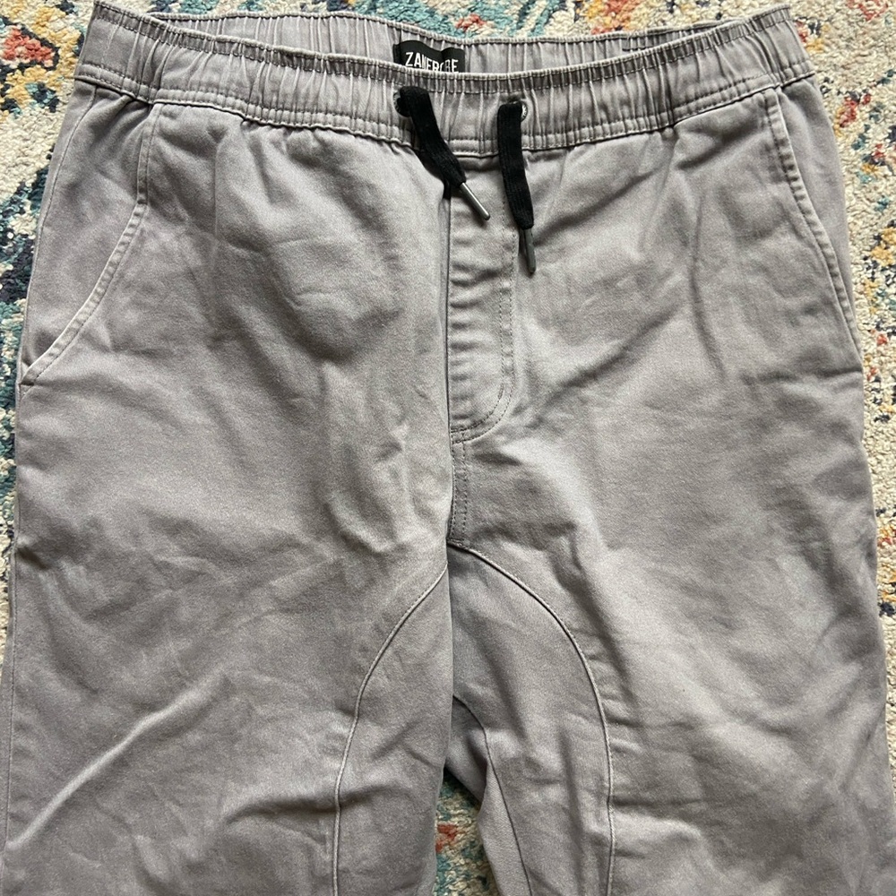 Zanerobe Light Gray Joggers with Black Accents